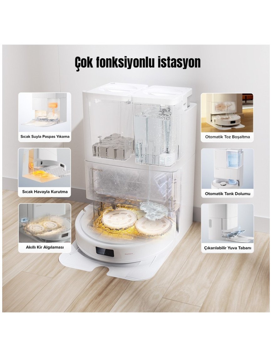 Roborock Qrevo MaxV Akıllı Robot Süpürge Beyaz